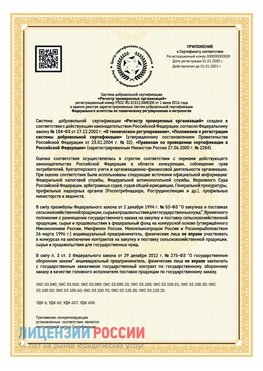 Приложение к сертификату для ИП Городец Сертификат СТО 03.080.02033720.1-2020
